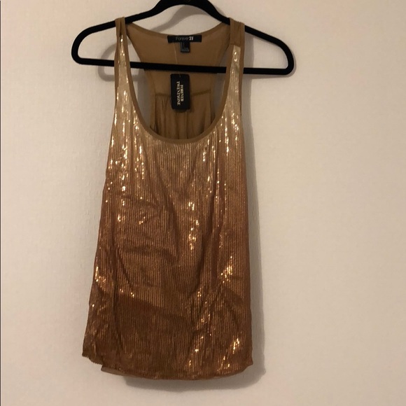 SPARKLY GOLD TANK - Picture 1 of 4
